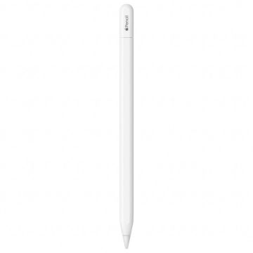 Apple Apple Pencil (USB-C) pentru iPad MUWA3ZM/A pentru iPad Pro 12.9 6th/5th/4th/3rd Gen, iPad Pro 11, iPad Air 5th/4th, iPad 10th, iPad Mini 6th, Alb