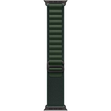 Apple Apple Watch 49mm Loop:  Dark Green Alpine Loop - Small - Black Titanium Finish