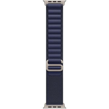 Apple Apple Watch 49mm Loop:  Navy Alpine Loop - Small - Natural Titanium Finish