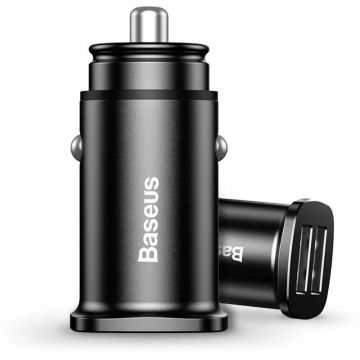 BASEUS Incarcator auto, Baseus, CCALL-DS01, 2 porturi USB, QC3.0, 30W, Negru