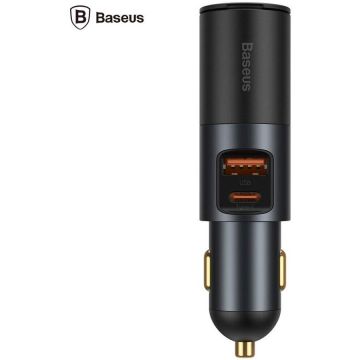BASEUS Incarcator auto, Baseus, USB C, 120 W, Gri inchis