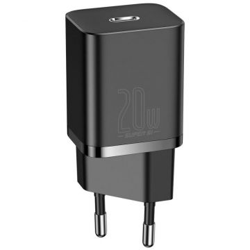 BASEUS Incarcator Retea Baseus CCSUP-B01, USB-C, 20W, 3A, Negru