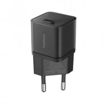 BASEUS Incarcator retea Baseus P10162503113-00, 1x USB-C, Quick Charge 20 W, GaN, Black