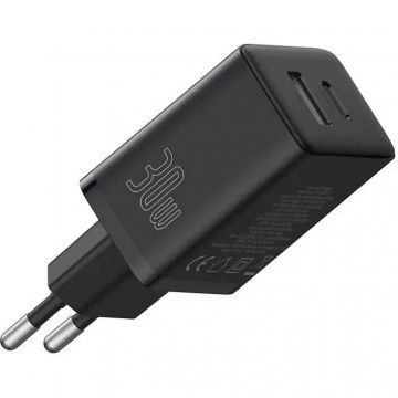 BASEUS Incarcator USB, Type-C, Fast Charge 30W - Baseus (P10111404113-00) - Cluster Black