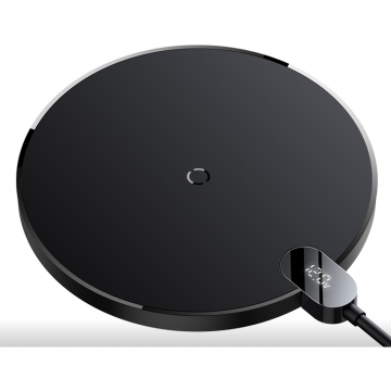 BASEUS Incarcator Wireless Baseus Digital Led Display Gen 2 CCED000001, 15W, 1.67A, Negru
