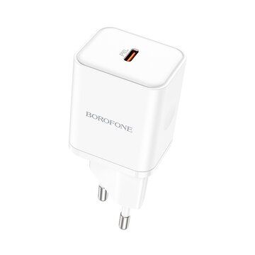 Borofone Incarcator retea Borofone BN6, Quick Charge 20W, 1 x USB Type-C, Alb