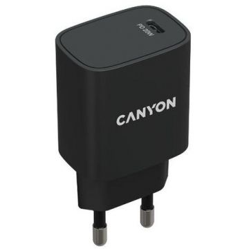 Canyon Incarcator retea Canyon CNE-CHA20B02, USB Type-C, 20W, Negru