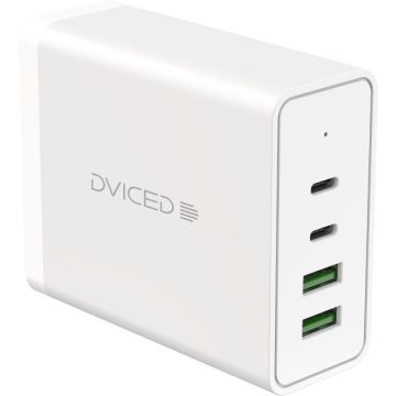 Dviced Incarcator retea Dviced Desktop DV211001, 100W, GaN, 2 USB-A, 2 USB-C, Alb