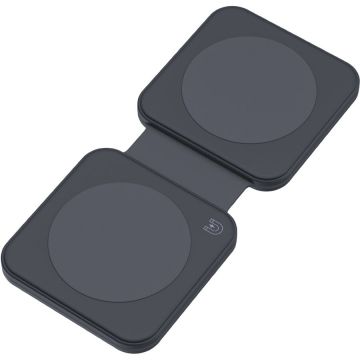 Dviced Incarcator wireless Dviced 2-in-1 DV230008, Magnetic, Negru
