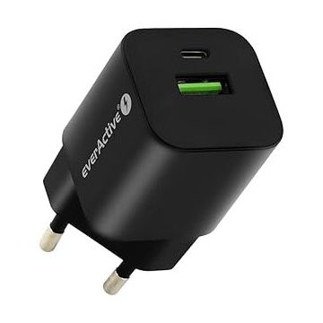 everActive CHARGER USB/USB-C QC3.0 30W BLACK