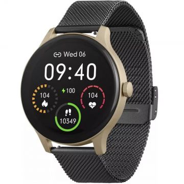 GARETT&nbsp;ELECTRONICS Smartwatch Garett Classy otel auriu-negru