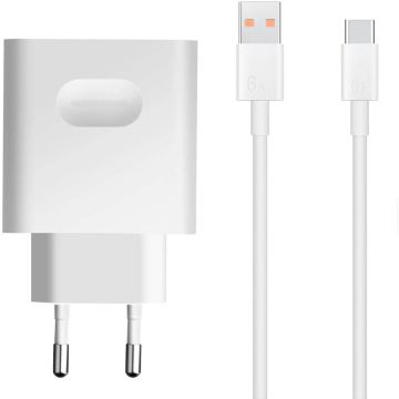 Huawei Incarcator retea cu cablu USB-C Huawei HW-110600E02, 66W, 6A, 1 x USB-A, Alb 02221773