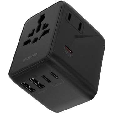 Mophie Incarcator Mophie Essential 35w, GaN 5 Port + AC, Travel Adapter, Negru