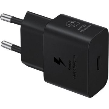 Samsung Incarcator Retea Samsung EP-T2510NBEGEU, 25W, 3A, 1 X USB-C, Negru