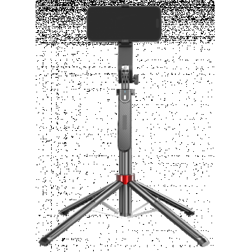 Selfie Stick Auto-broadcast iSEN P185 Negru, 1.8m, Rotatie 360  , Telecomanda Bluetooth, Lumina Detasabila, Incarcare Rapida Type-C, 55 mAh