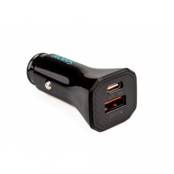 spacer Incarcator auto Spacer SPCC-DUO-03, 1x USB-A, 1x USB-C, 2.4A, Black