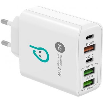 spacer Incarcator retea Spacer QC 3.0 38W, alb