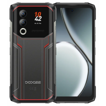 Telefon mobil Doogee Blade 20 Ultra Rosu, 5G, Ecran 6.6   HD+, Ecran secundar 1.54  , Camera AI 50MP, 32GB RAM (8GB+24GB extensibili), 512GB ROM, Android 14, Octa-Core T7250, 10300mAh, 18W, Dual SIM