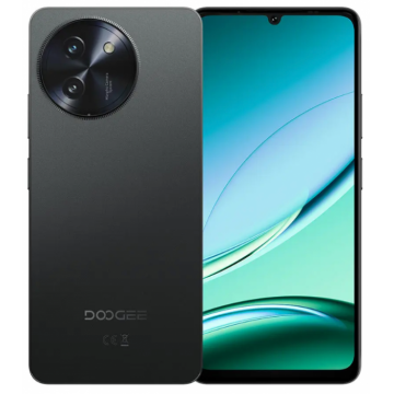 Telefon Mobil Doogee Note 59 Pro, Negru, 5G, 6.75   HD+ IPS 120Hz, 32GB RAM (8GB + 24GB extensibil), 256GB, Android 15, Unisoc T8200, 16MP+8MP, 6250mAh, NFC, Dual SIM