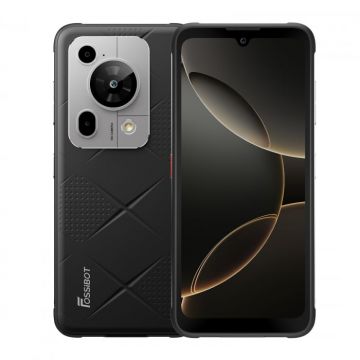 Telefon mobil FOSSiBOT F112 Pro 5G, Negru, 6.88,   HD+ IPS, 24GB RAM(8GB+16GB extensibili), 256GB ROM, Android 14, Incarcare inversa, 50MP+16MP, 18W, Dual SIM Hybrid
