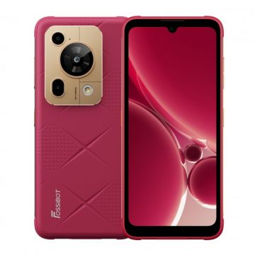 Telefon mobil FOSSiBOT F112 Pro 5G, Rosu, 6.88,   HD+ IPS, 24GB RAM(8GB+16GB extensibili), 256GB ROM, Android 14, Incarcare inversa, 50MP+16MP, 18W, Dual SIM Hybrid