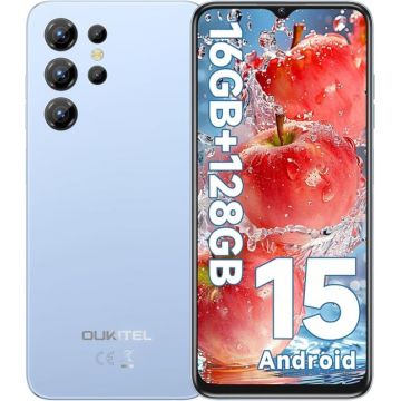 Telefon Mobil Oukitel C1, Albastru, 4G, 6.52   IPS, 16GB RAM (4GB + 12GB extensibili), 128GB ROM, 13MP, Android 15, Unisoc T606, OTG, 5150mAh, 10W, Dual SIM