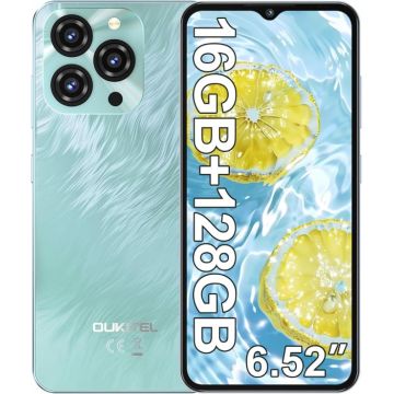 Telefon Mobil Oukitel C3, Albastru, 4G, 6.52   HD+ 90Hz IPS, 16GB RAM (4GB + 12GB extensibili), 128GB ROM, 13MP, Android 14, Unisoc T606, OTG, 5000mAh, 10W, Dual SIM