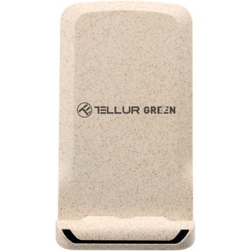 Tellur Incarcator wireless Tellur Green, certificat Qi, 15W, Crem