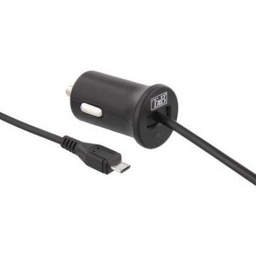 Tnb Incarcator auto TnB 3A: Cablu microUSB 110 cm + PORT USB-A 15W