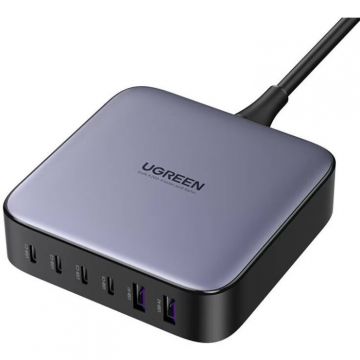 Ugreen Statie incarcare GaN 4xtip C, 2xUSB 200W - Ugreen - Gri