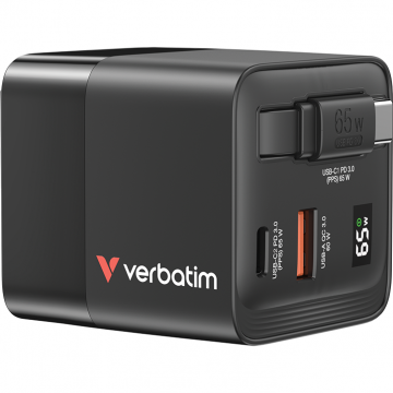 Verbatim Incarcator retea Verbatim 32217, 2 x USB-C, 1 x USB-A, 20V, 3.25A, 65W, Black