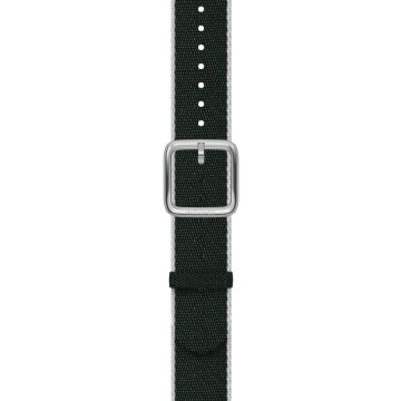 Withings Withings Polyethylene terephthalate Wristband 18mm w Silver buckle for Scanwatch 38mm, Steel HR 36mm, Withings Move, Move ECG, Steel - Green & White