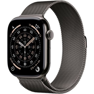 Apple Apple Watch 11 GPS + Cellular, Carcasa Slate Titanium 46mm, Slate Milanese Loop - M/L