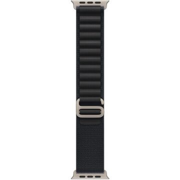 Apple Apple Watch 49mm Loop:  Black Alpine Loop - Large - Natural Titanium Finish