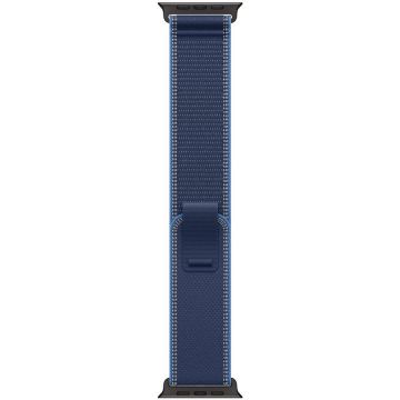 Apple Apple Watch 49mm Loop:  Blue/Bright Blue Trail Loop - M/L - Black Titanium Finish