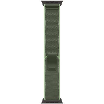 Apple Apple Watch 49mm Loop:  Green/Neon Trail Loop - M/L - Black Titanium Finish