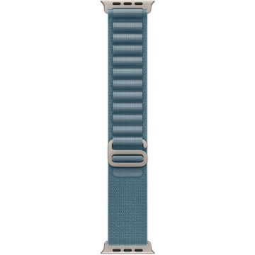 Apple Apple Watch 49mm Loop:  Light Blue Alpine Loop - Small - Natural Titanium Finish