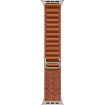 Apple Apple Watch 49mm Loop:  Terra Cotta Alpine Loop - Medium - Natural Titanium Finish