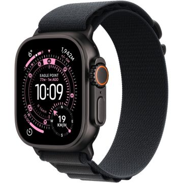 Apple Apple Watch Ultra 3, GPS + Cellular, Carcasa Black Titanium 49mm, Black Alpine Loop - Medium