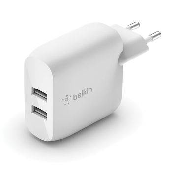 Belkin Belkin BOOST CHARGE 24w 12w X2 USB-A, Dual Wall Charger - White