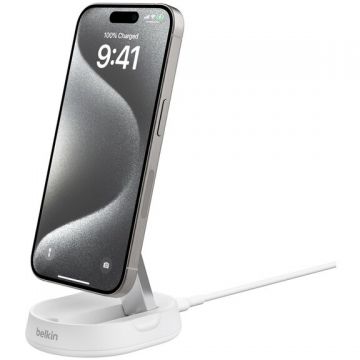 Belkin Belkin BOOSTCHARGE PRO Convertible Qi2 15w Magnetic Charging Stand, w/o PSU - White