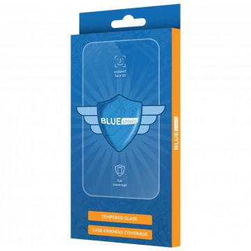 Blue&nbsp;Shield Folie de protectie Ecran BLUE Shield pentru Apple iPhone 13 Pro / 13, Sticla Securizata, Full Glue, Case Friendly