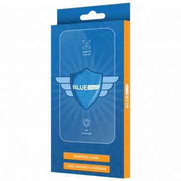 Blue&nbsp;Shield Folie de protectie Ecran BLUE Shield pentru Apple iPhone 15 Pro, Sticla Securizata, Full Glue, Case Friendly