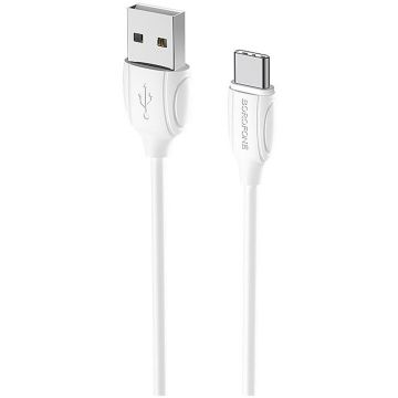 Borofone CABLU alimentare si date Borofone BX93, Fast Charging Data Cable pt. smartphone, USB la USB Type-C 27W, 1m, Alb