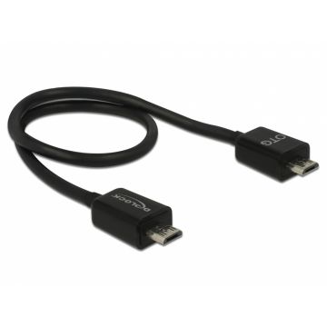 Cablu micro USB-B 2.0 Power Sharing la micro USB 30cm OTG, Delock 83570