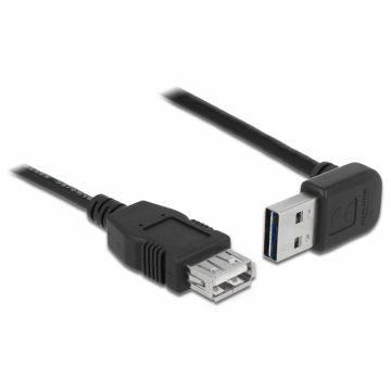 Cablu prelungitor EASY-USB 2.0 T-M unghi sus/jos 1m, Delock 83547