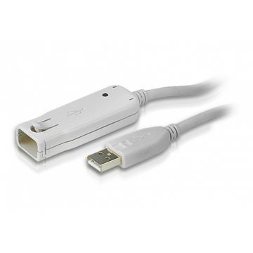 Cablu prelungitor USB 2.0 activ T-M 12m Alb, ATEN UE2120