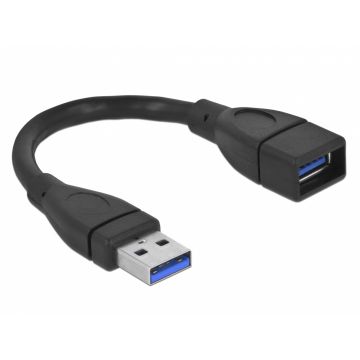 Cablu prelungitor USB 3.0 T-M 15cm, Delock 82776
