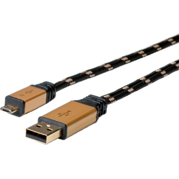 Cablu USB 2.0 la micro USB-B 0.8m, Roline 11.02.8825