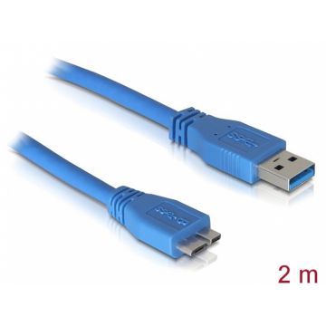 Cablu USB 3.0 la Micro USB-B T-T 2m, Delock 82532